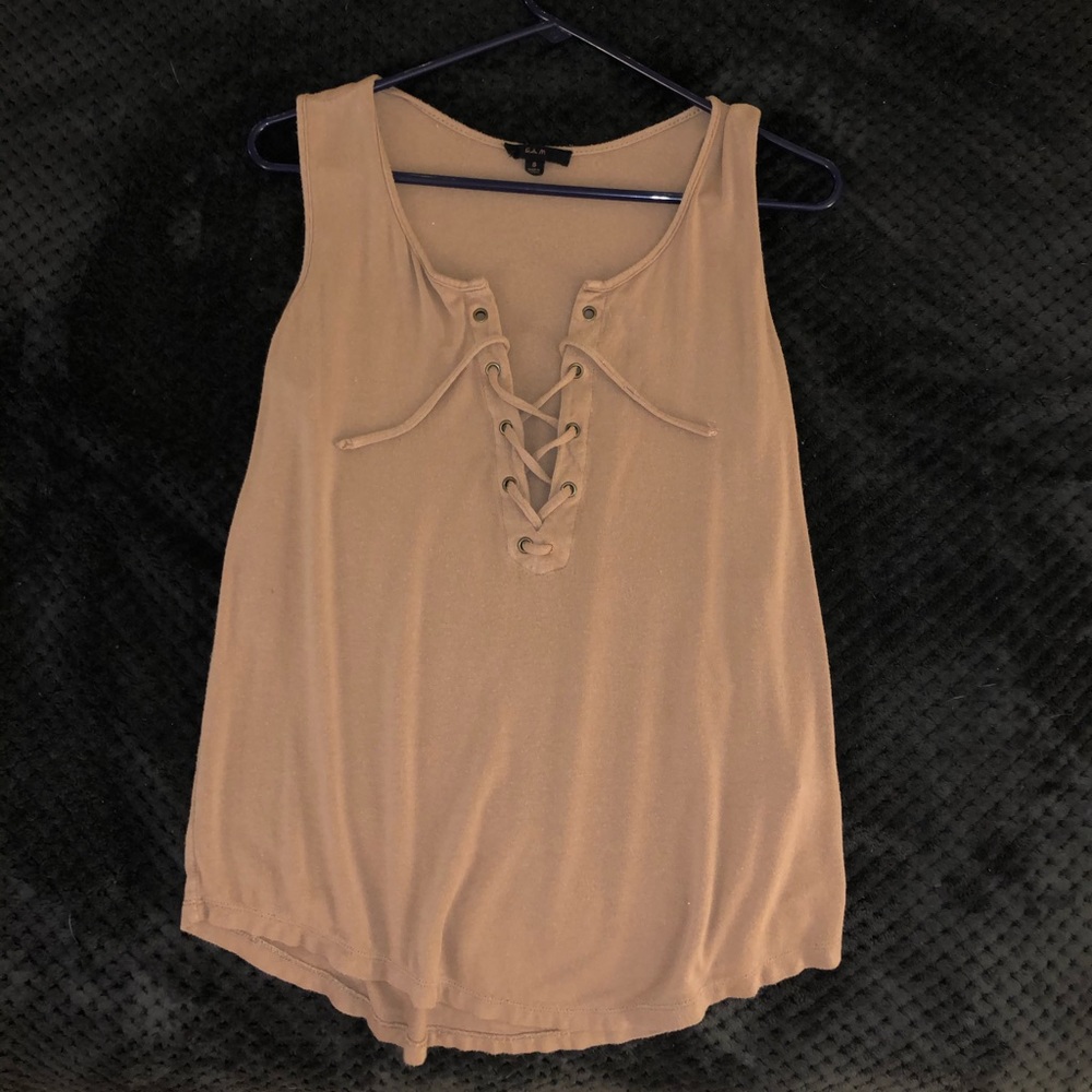 Lace up tank top